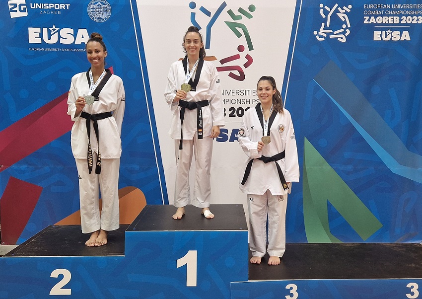 El equipo femenino de taekwondo.